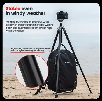 Multifunctional Lightweight Mobile Tripod Travel Photography Twist Lock Tripod Height Adjustable 5-Sec Camera Phone Tripod detail image