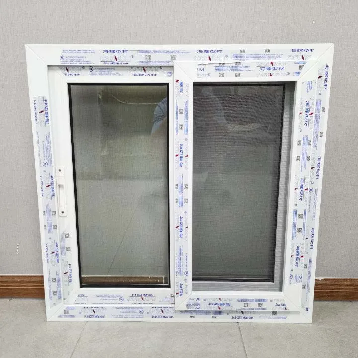 House windows Pvc double glazed Upvc profile sliding windows with mosquito net manufacture