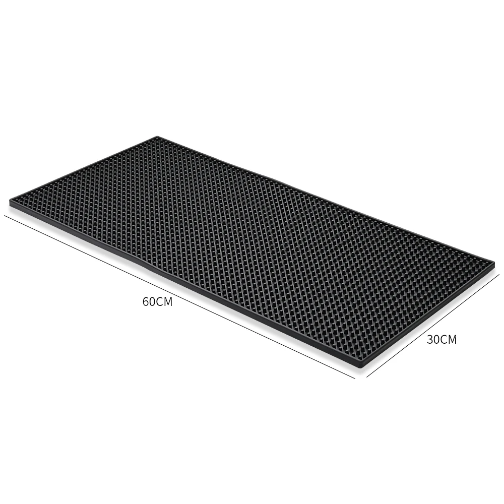 Hot Selling Large Size 23.6" X 11.8" PVC Custom Rubber Bar Mat Cheap Tamper Mat for Bar Counter for Plastic Bar Accessories