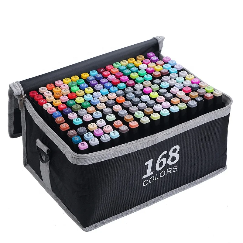 Set of 10/12/24  markers drawing coloring brush pens sets