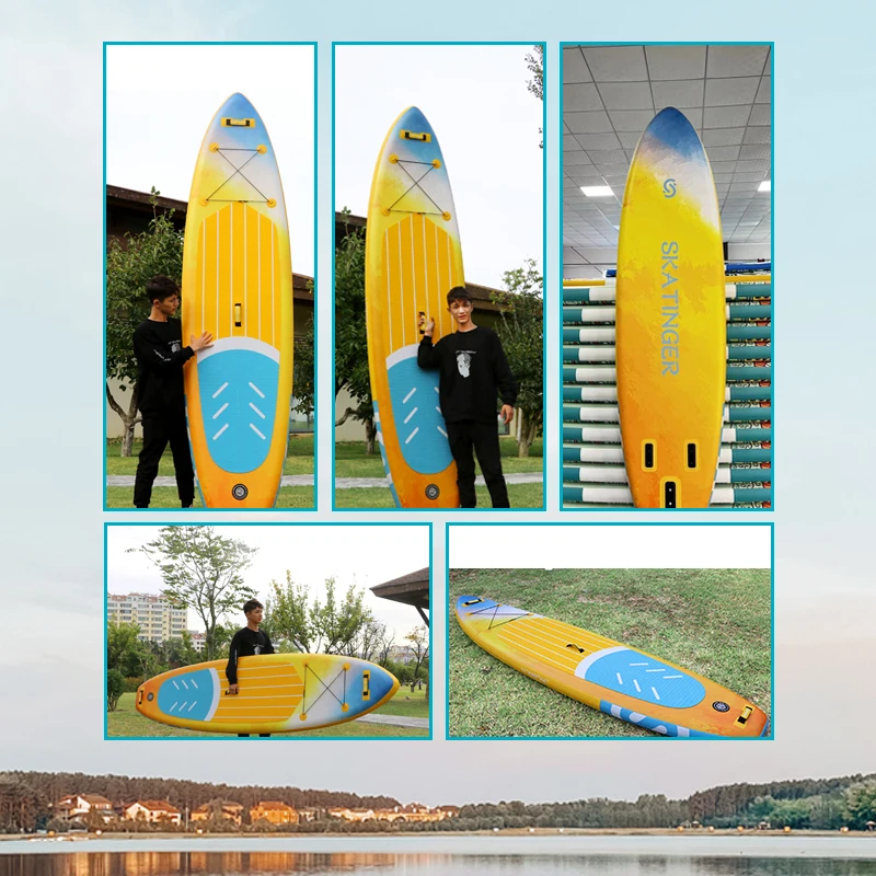 Skatinger Custom UV Printed Inflatable SUP Paddle Surfboard Ready Ship Stand-On Paddle Boards Drop Stitch Colorful Board