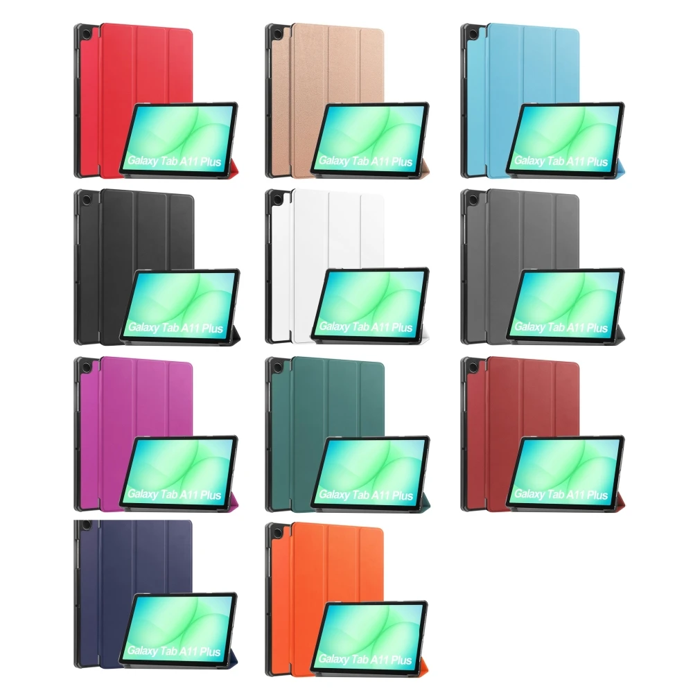 a9 case leather flip stand cover with tri fold function  anti drop protection  customization-2