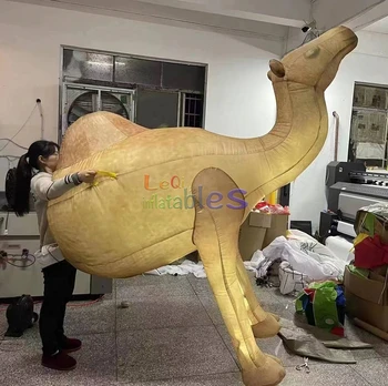 Led lighted blow up animals costume inflatable camel puppet costume for parade