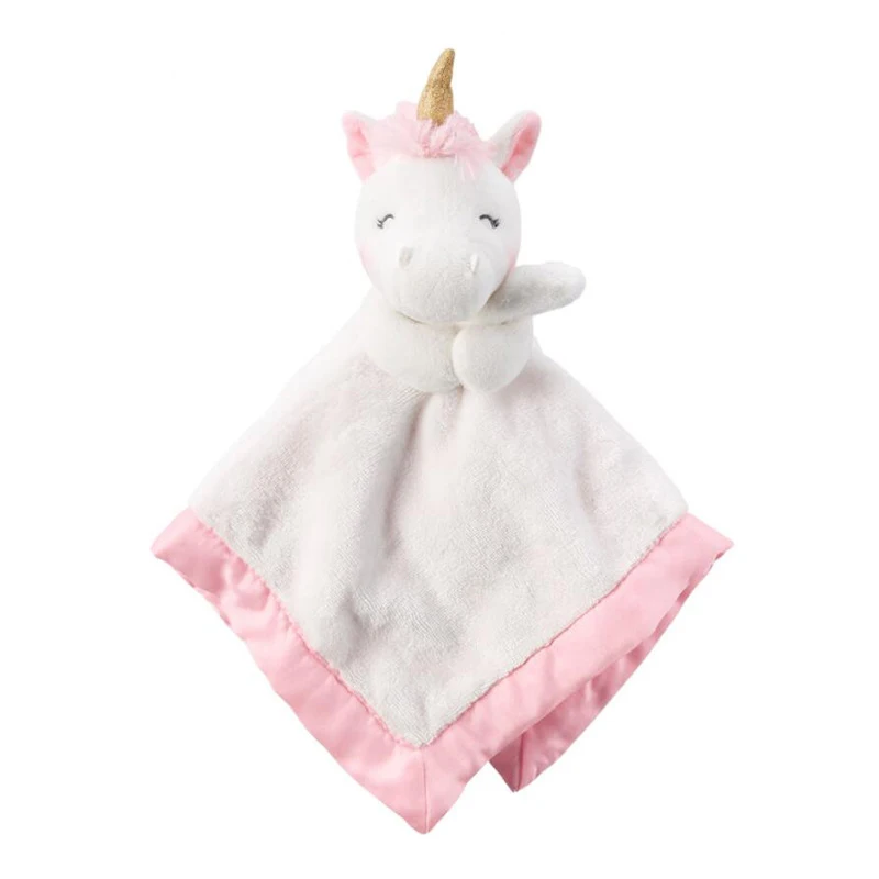 Licorne Bébé Jouet Lavable et Écologique Coton Peluche Doudou Animal en  Peluche Couverture de Sécurité avec Remplissage PP