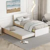 White + Light Oak + Trundle