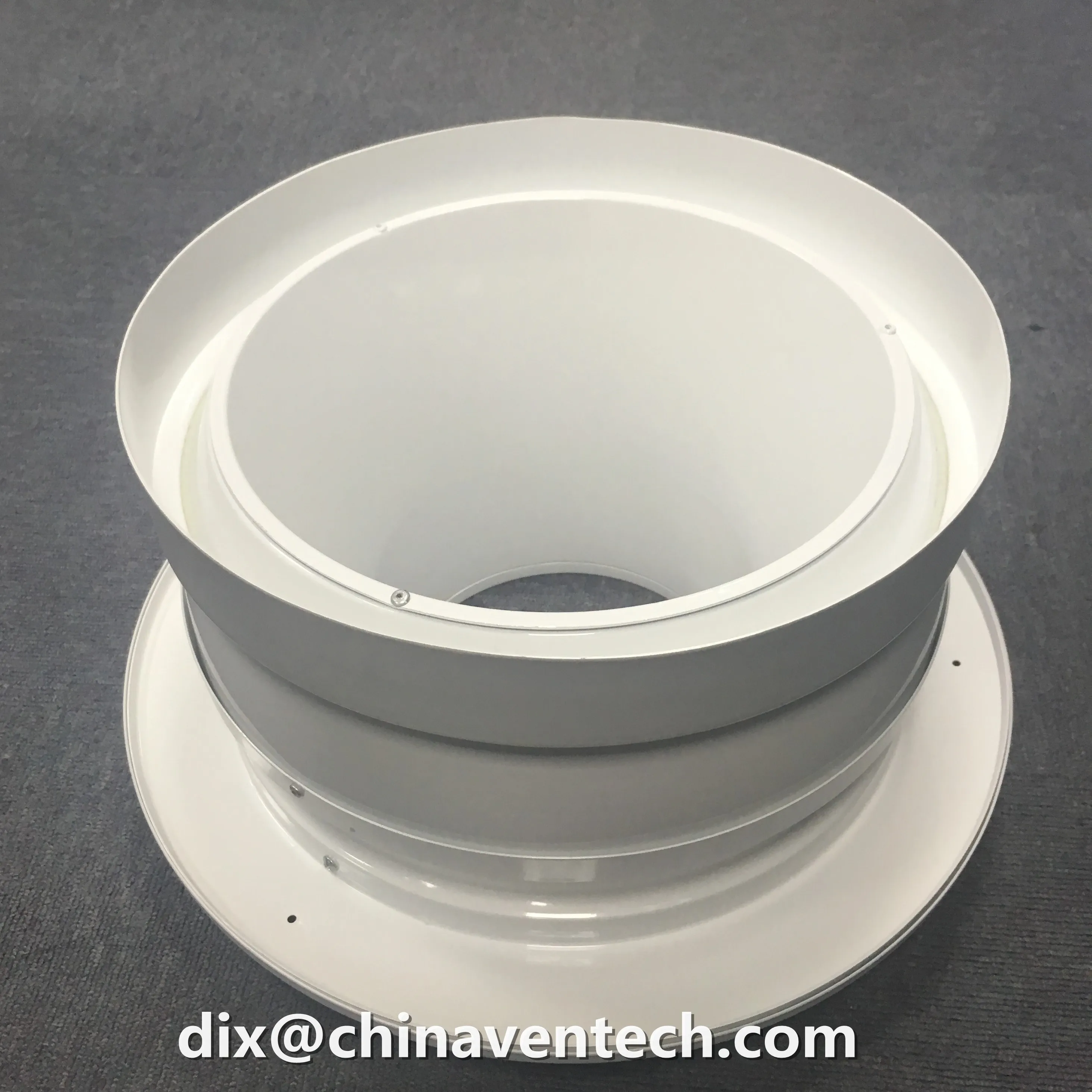 Hvac side wall mounted duct work ventilation round air grille ball jet diffuser