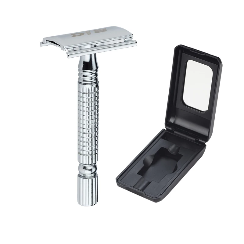 
 Металлическая безопасная бритва, Мужская бритва с двойными лезвиями, бритва с туалетной коробкой  