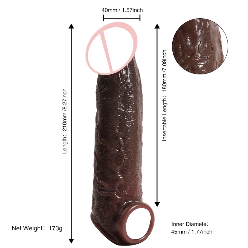 10.63 Inch Vibration Enhances Couples' Sexual Pleasure Simulation Penis  Sleeve Suitable for Men and Women Orgasm Sex Toys