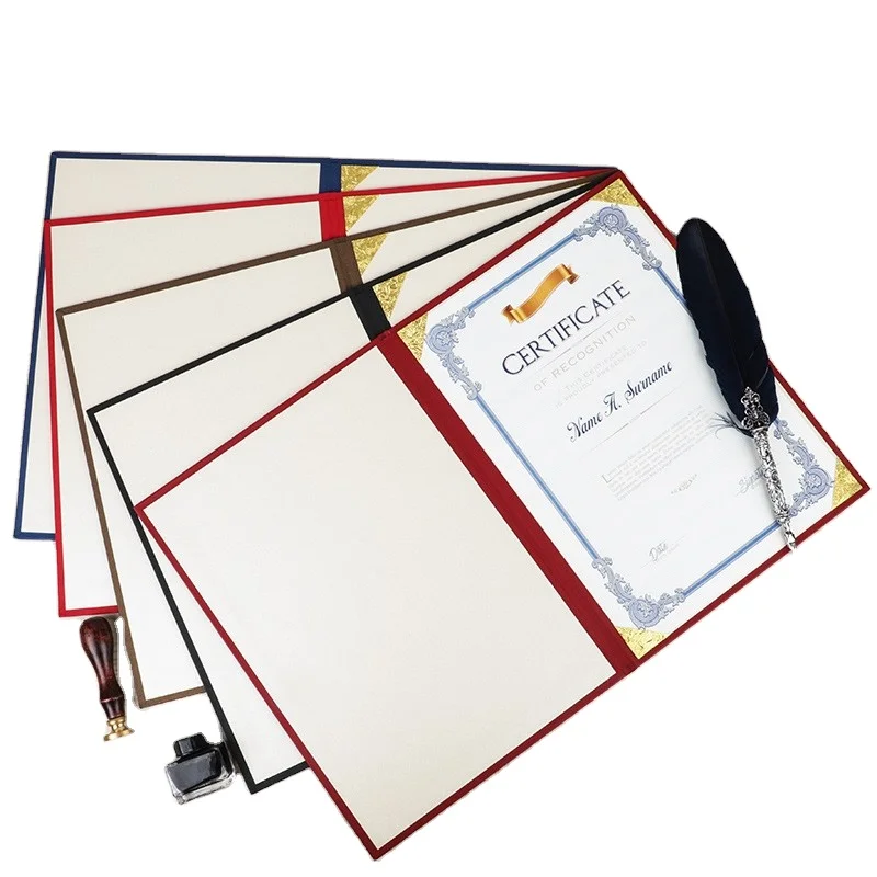 Personalized Logo Cardboard Paper Degree Certificate Cover 8.5 X 11" Diploma Holders