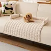 Corduroy round pet mat-off-white