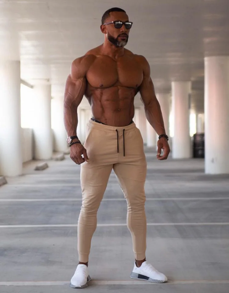 Oem Logo Mens Brown Joggers Workout 