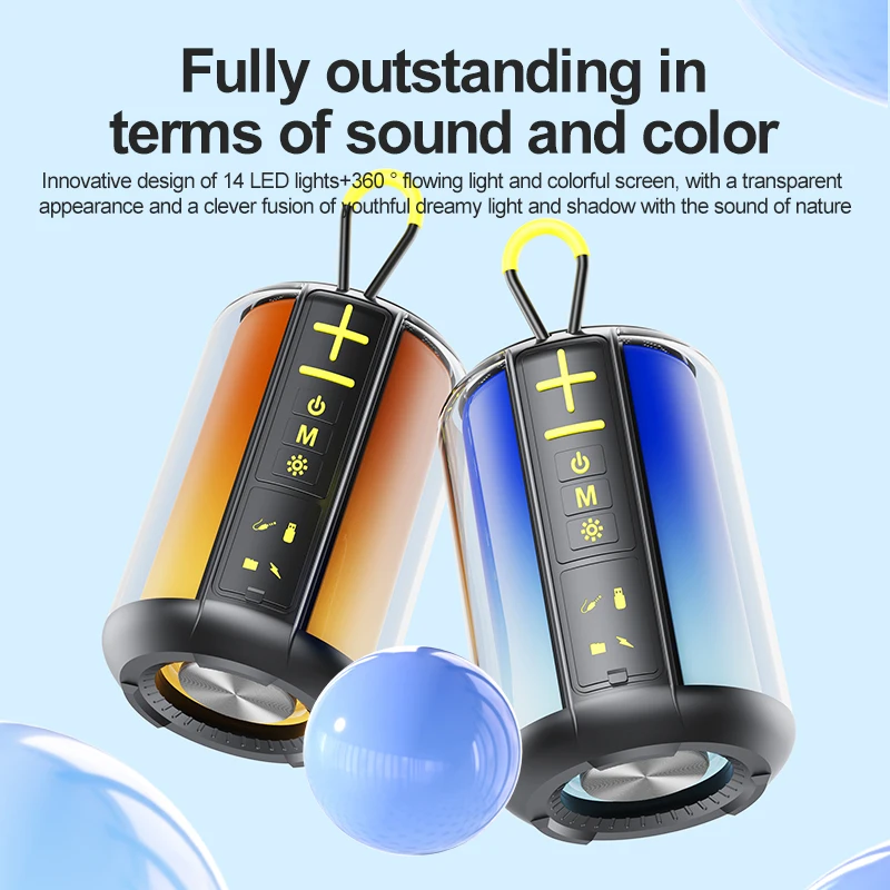S16 Night Light Speaker Night Light Bedside Lamp Portable Music Player Rgb Outdoor Karaoke Speaker Family Ktv Party
