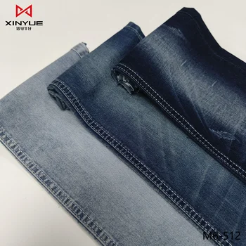 In stock blue warp white weft stain denim fabric good Stretch fabric jeans