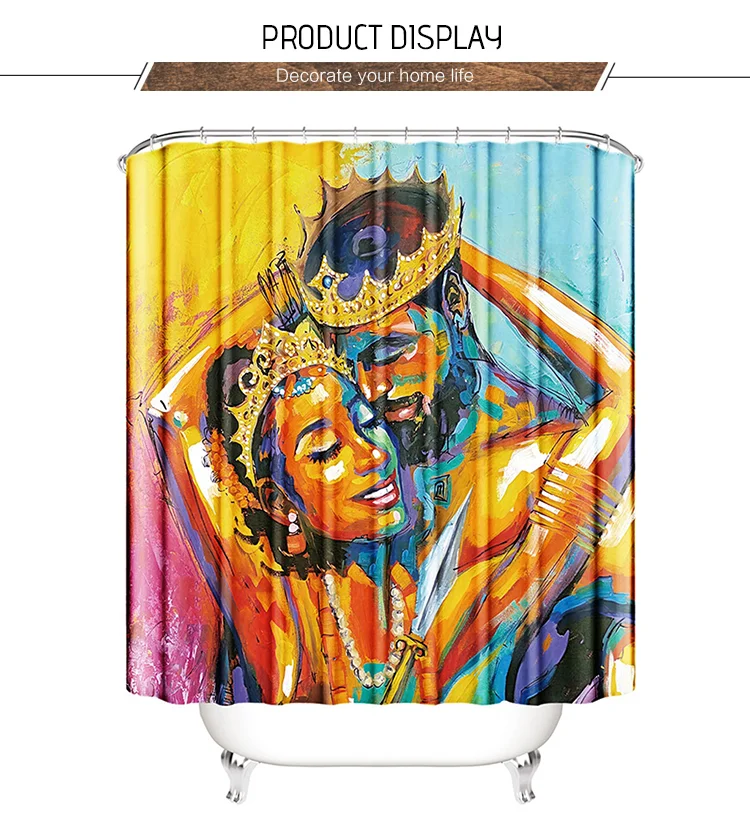 King Queen Sexy American African 4 Pcs Art Design Black Women Men