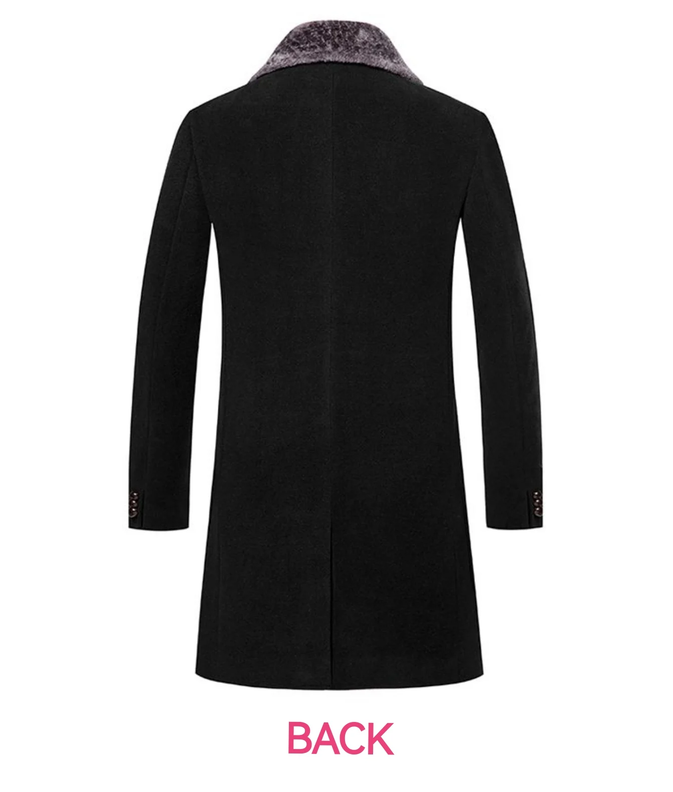 High Quality Male Fleece Overcoat Men's Coat Woolen Coats Jacket with Fur Collar Thick Warm Slim Mid Long Winter Wool_voghion.com