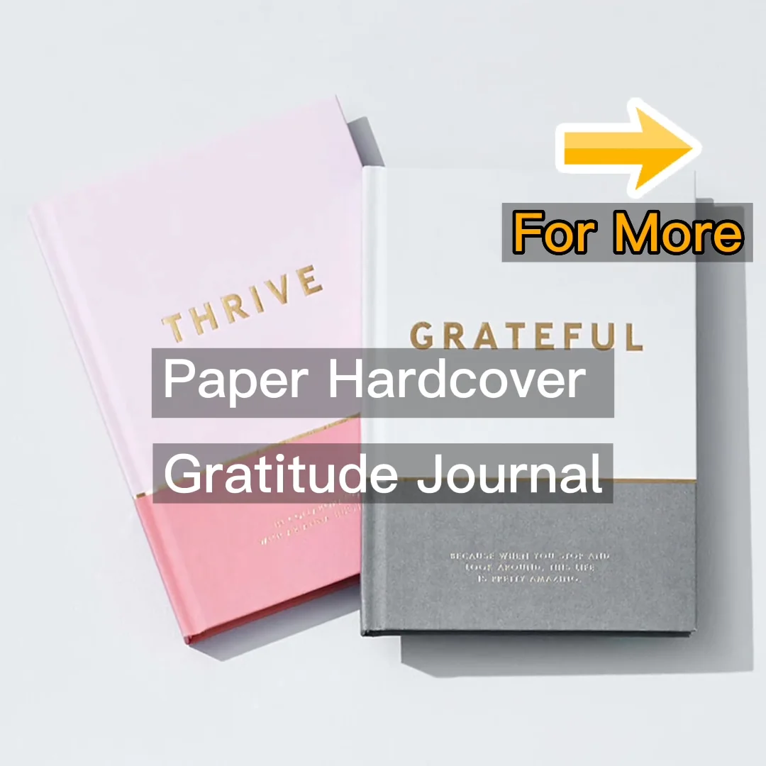 Custom Printing Gold Foiling Paper Hardcover Undated Gratitude Journal