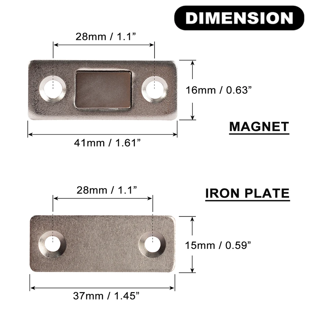 Aimants Invisibles Ultrafins Pour Portes Armoires, Tiroirs Et Portes
