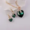 Green - Yellow Gold Heart