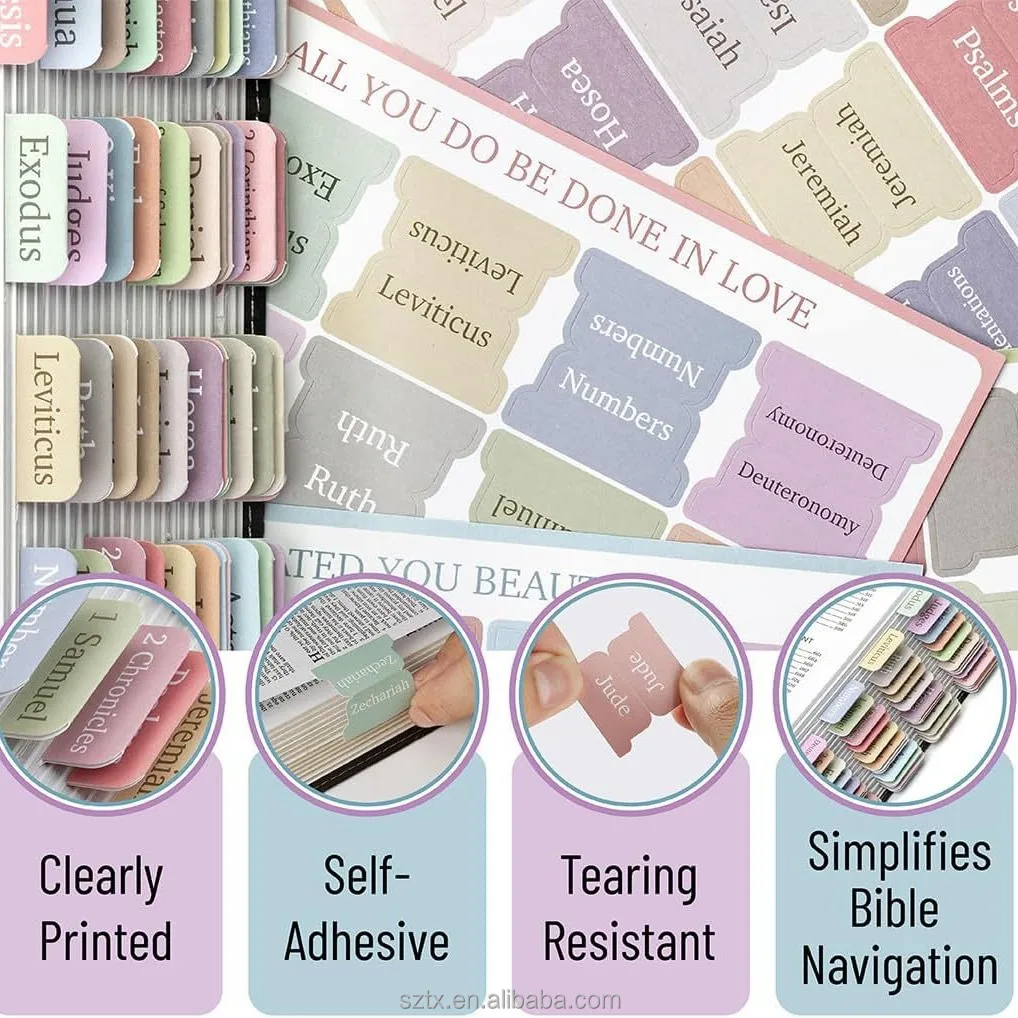 Bible Journaling Accessories - Laminated Bible Tabs