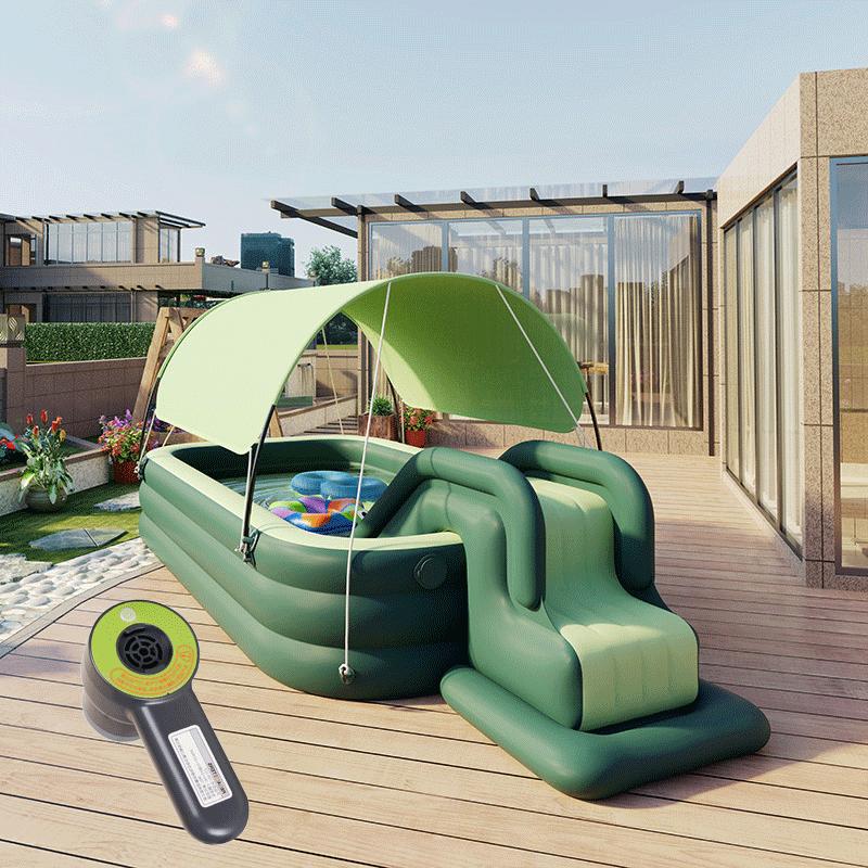 Tenda da sole per piscina verde ghiaccio da 2,1 m con ricarica flash wireless