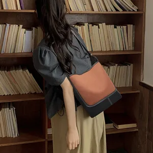 New bags 2026 custom designer large capacity canvas tote crossbody shoulder bag women's bucket bags for women ladies