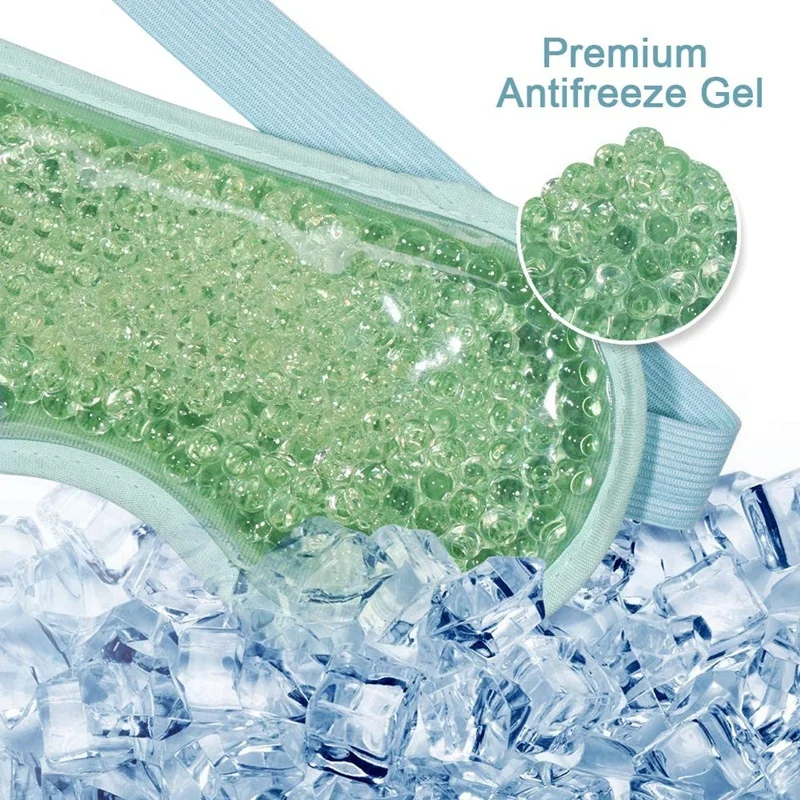 Reusable Cooling Hot Cold Pack Compress Ice Gel Eye Mask With Plush