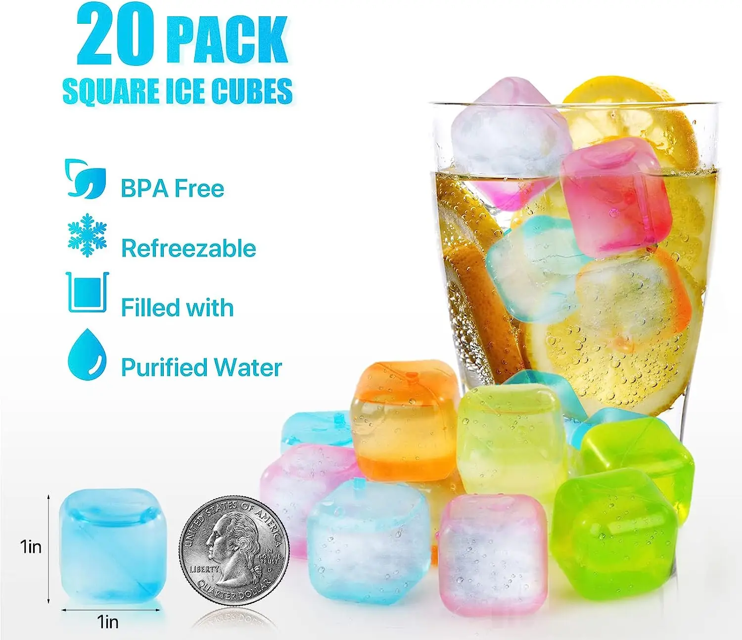Hot Selling Colorful Bpa Free Plastic Reusable Ice Cubes Buy Reusable
