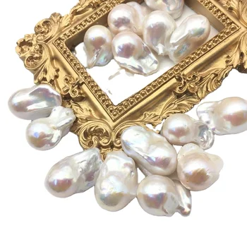 Wholesaler 9.5-10.5mm white freshwater keshi baroque pearl irregular shape loose pearl for making jewelry