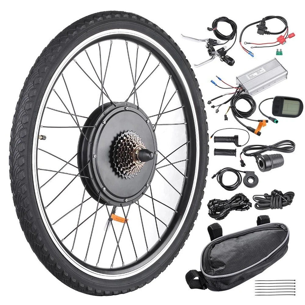 48v 1000w Electric Bicycle Hub Motor Wheel Electric Bike Conversion Kit ...