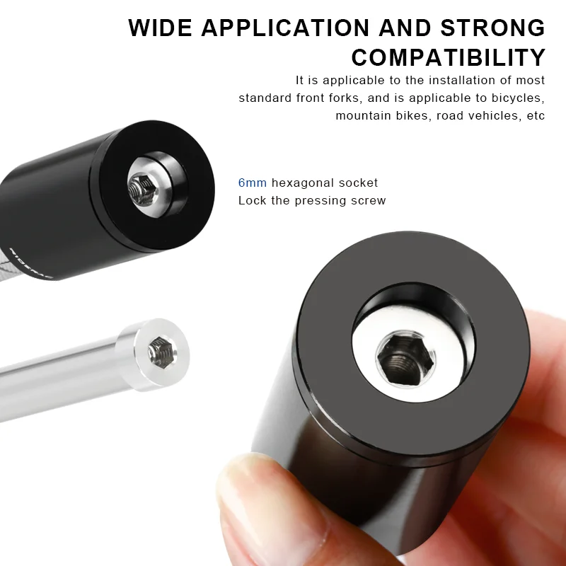 RIDERACE Bicycle Handlebar Stem Height Extender 1-1/8" (28.6mm) Alloy Fork Hidden Riser MTB Road Bike Fork Stem Extension Stem