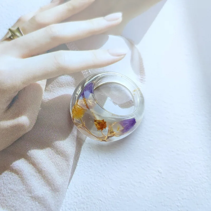 Cute Flower Acrylic Rings For Women's Jewelry Decoration, Oem - Main Image