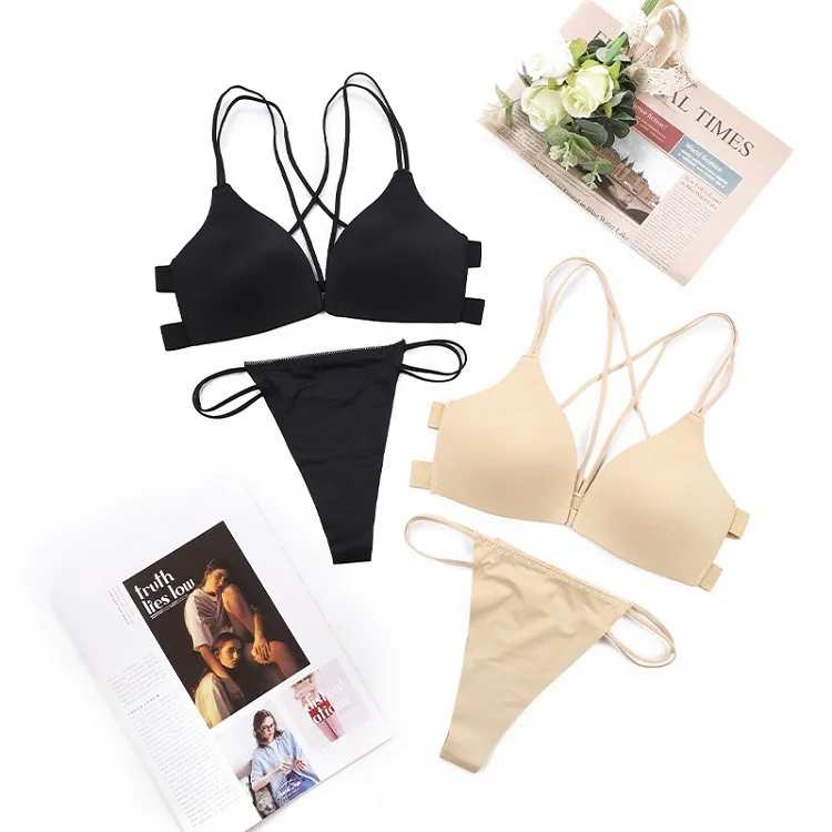 Front Open Bralette Wire Free Push
