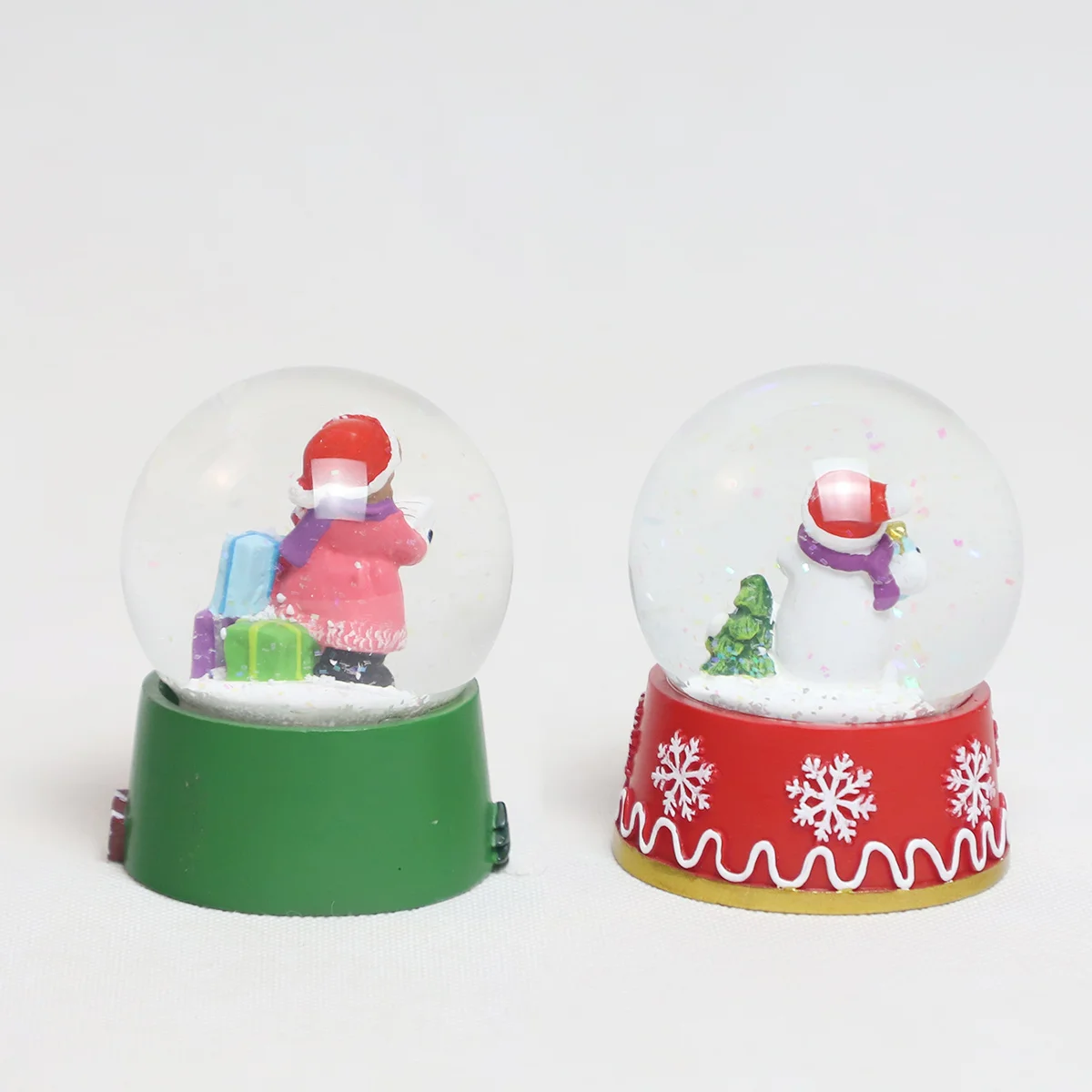 10cm christmas glass ball ornaments 2024 novelties custom mini snow globe hand blown glass christmas decorations