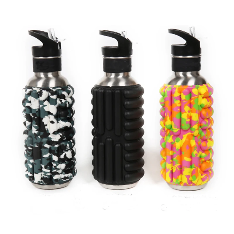 Бутылка для воды из нержавеющей стали для спорта, фитнеса, мышечного массажа, йоги