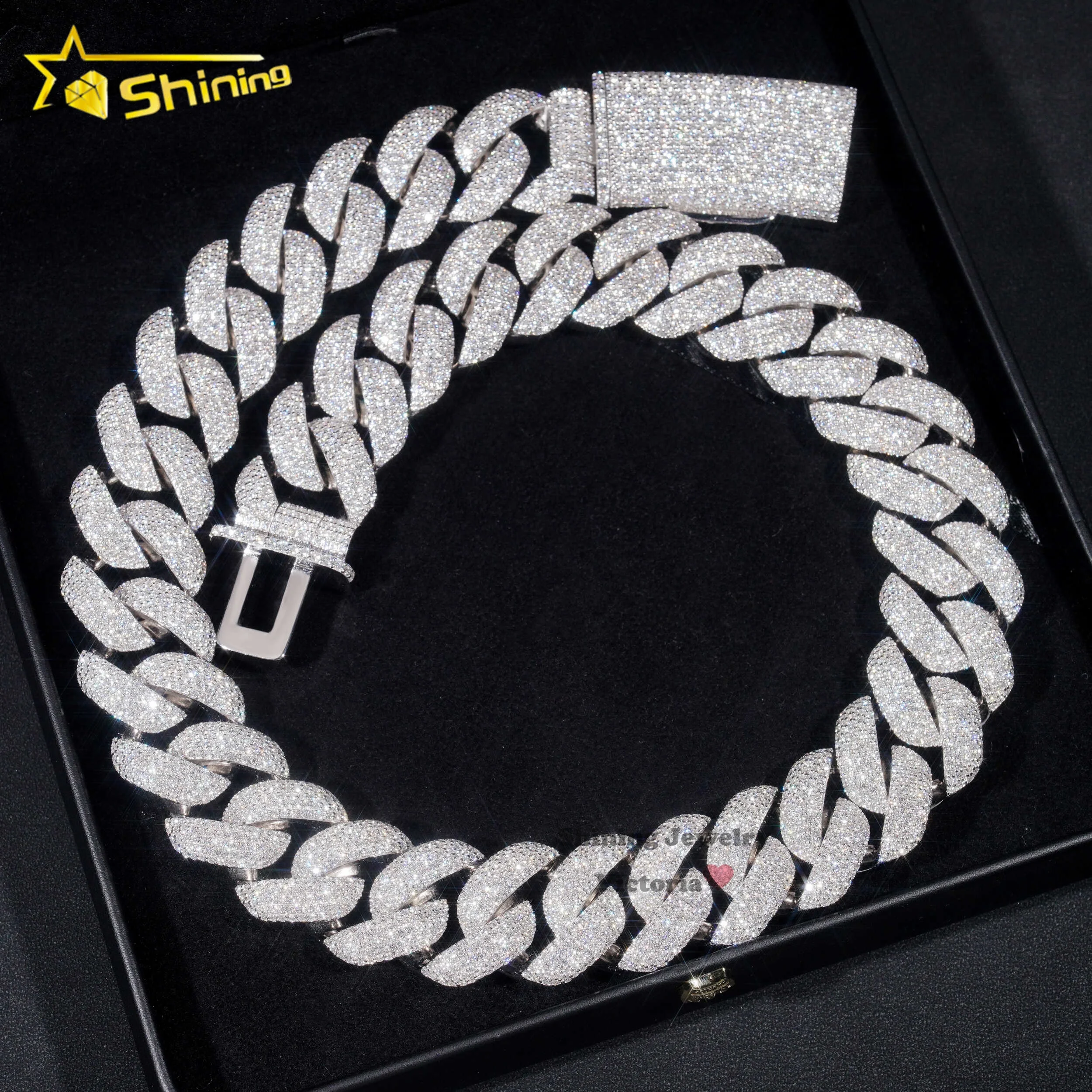 Shining Jewelry Hip Hop Iced Out Miami Cuban Chain 25MM