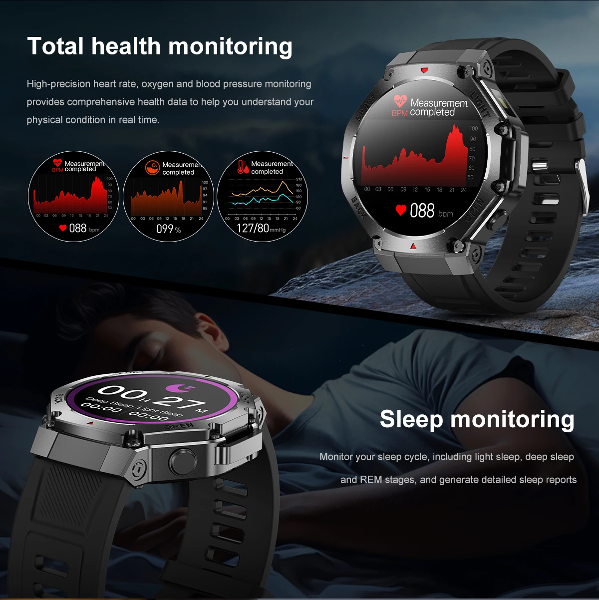 Welcome OEM Order, Factory Whole Selling Tr3 Max Flashlight Smart Watch 2025 Bt Call 410mah Heart Rate Blood Oxygen Ip67 Waterproof Outdoor Sports Smart Watch For Men - Buy Flashlight Smart Watch Smart Watch 2025 outdoor Sports Smart Watch smart Watch For Men