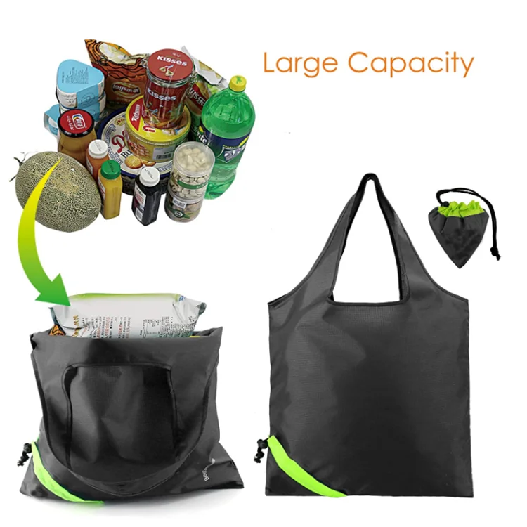 Drawstring Eco-friendly Fashion Supermarket Shopping Bag Foldable