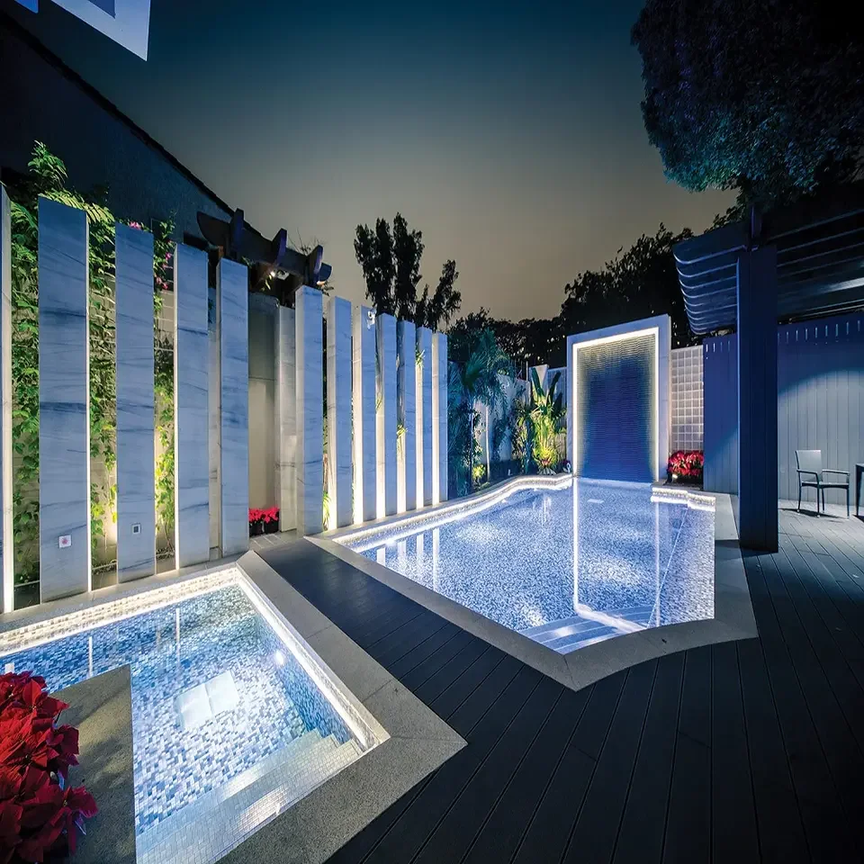 Plastic Side Glow Emit Fiber Optic Light Kit for Pool Side Edge Perimeter