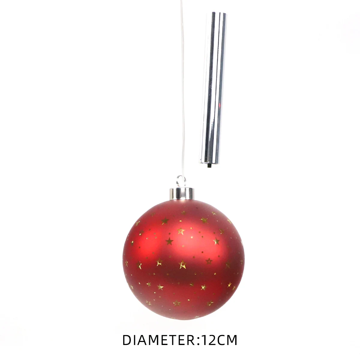 2023 Creative Battery Supply Hanging Decorative Glass Led Glowing Ball For Xmas Holiday Decoration