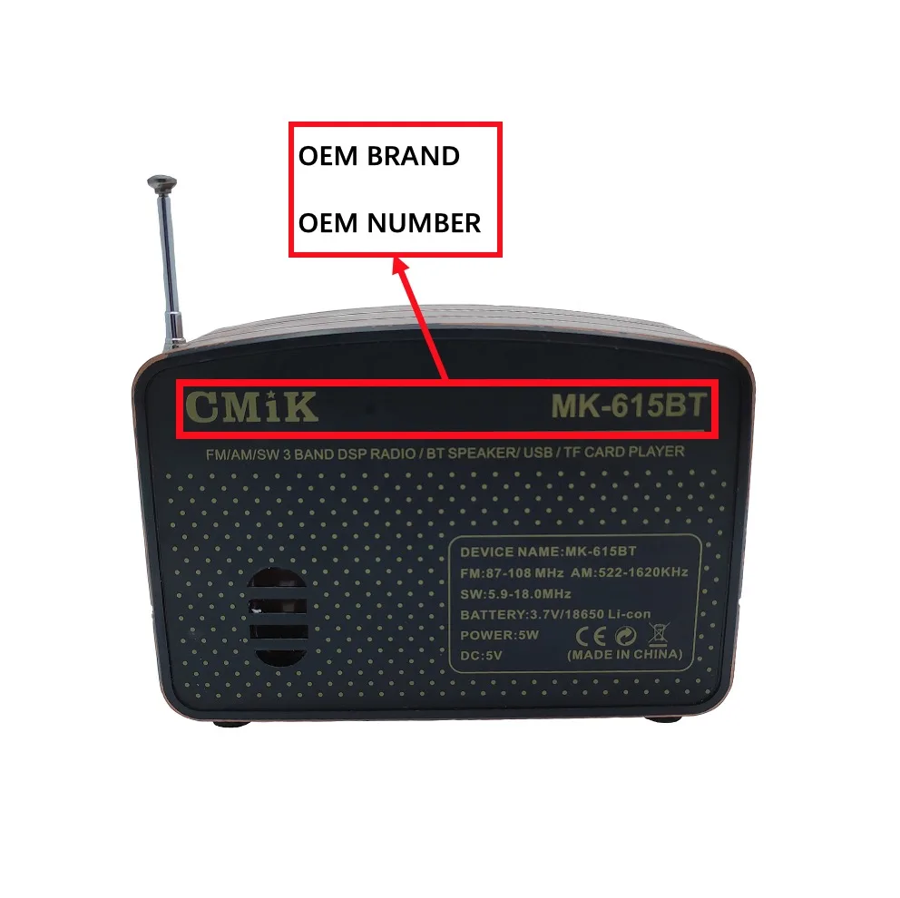 Radio Portátil CMIK Modelo MK-616BT Diseño Clásico - Radi