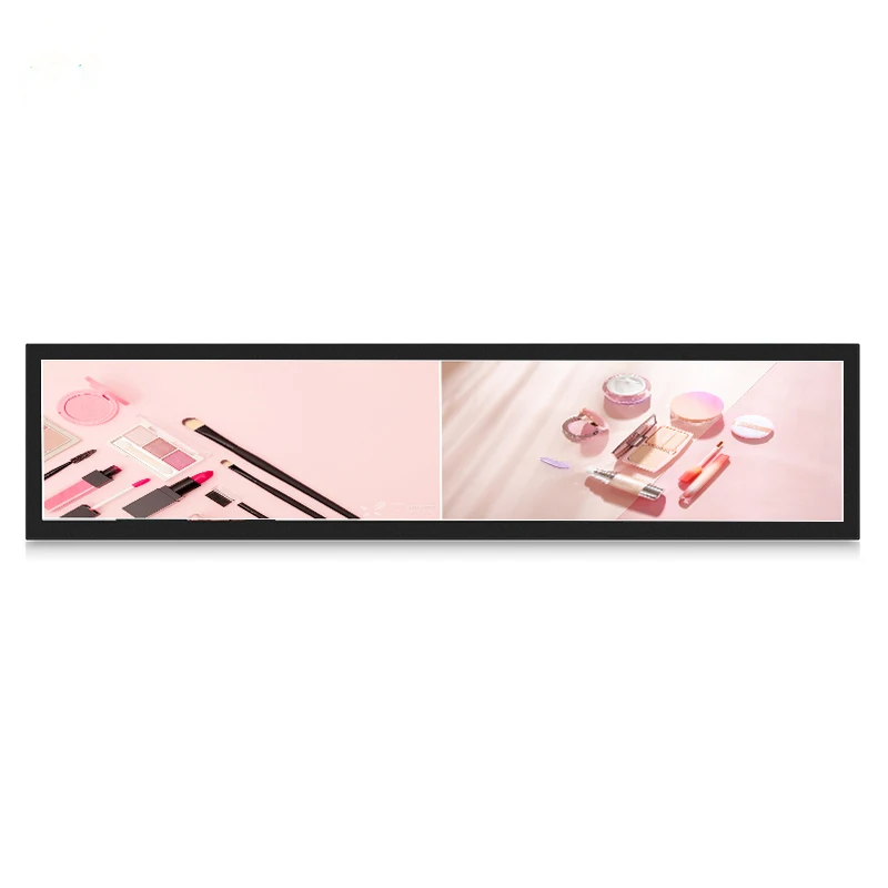 24 Inch Ultra-Wide Stretched Bar LCD Display with 1920*360 Resolution 627*141 mm Dimensions Customizable for Elevator Use