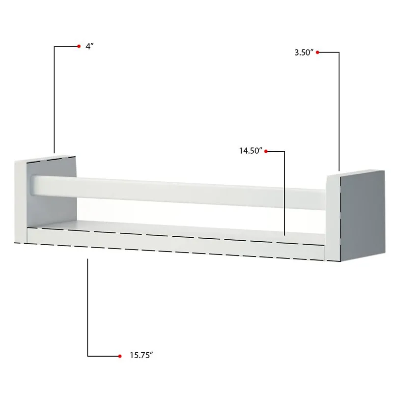Popular Modern White Wood Floating Wall Bookshelves for Bedroom, Study, Living Room and Apartment Household Furniture Storage