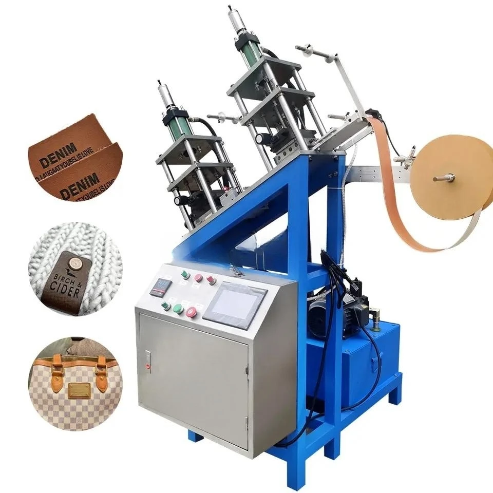 Leather Labeling Machine Automatic Machine for Producing Leather Labels for Jeans