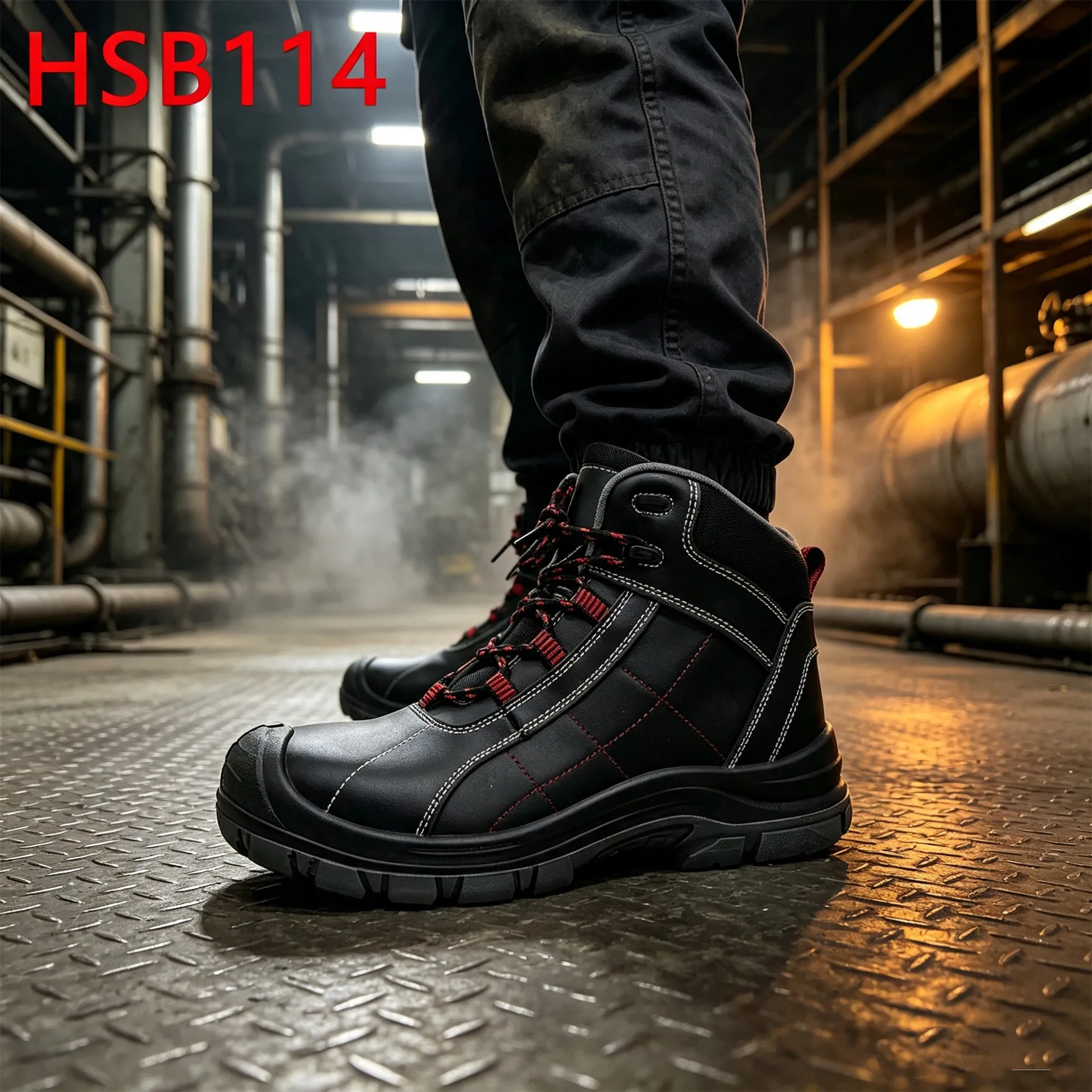 ZYF,Repair Service Composite Toe Cap Insert Hua Singh Safety Shoes Anti-acid&alkali PU/PU Injection Outsole Work Boots HSB114