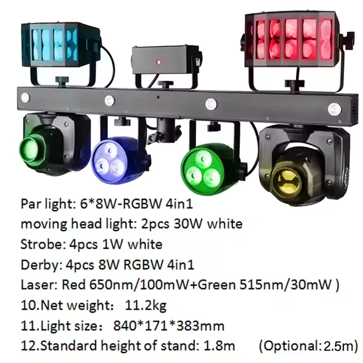 Professional Portable Dj Light Set With Stand New Gig bar Move Dj Lighting System Dj Lights Gig bar for Disco Party Stage Lights