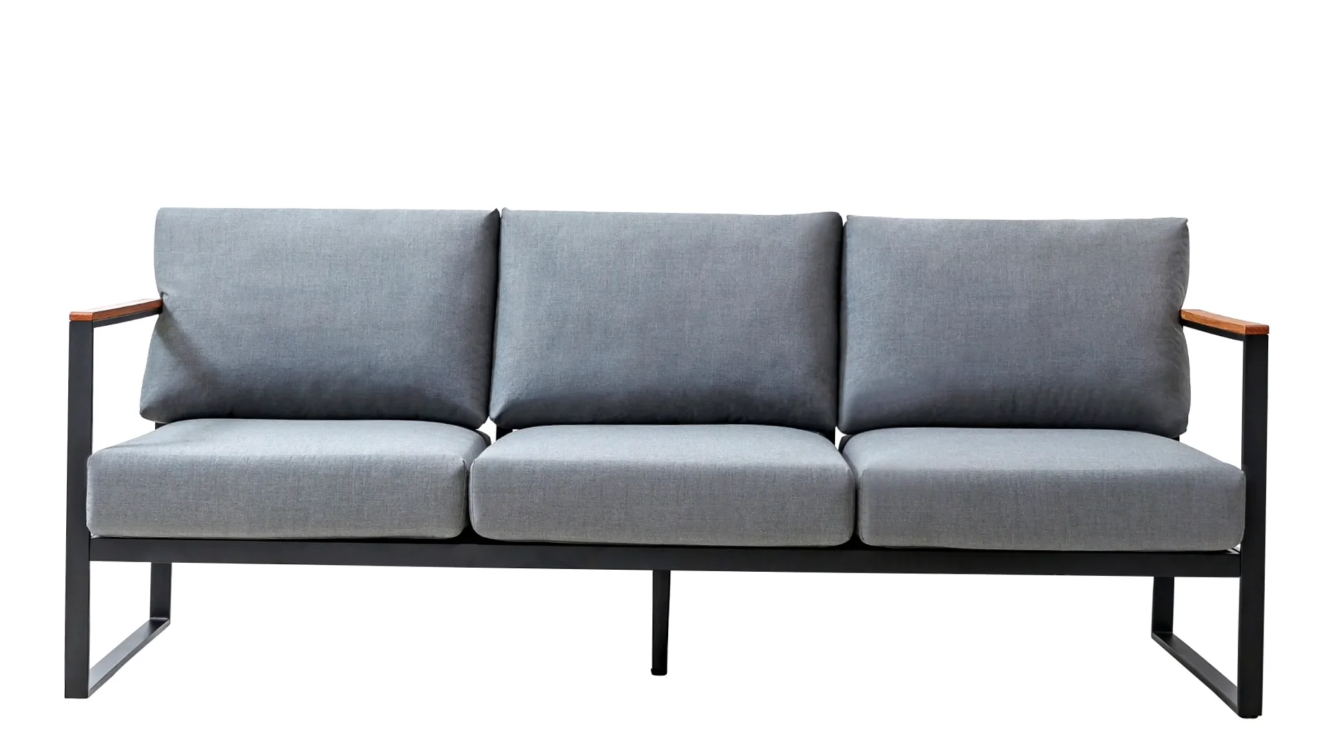 Customized Luxurious Garden Cushion Iron Frame Sofa Patio Terrace