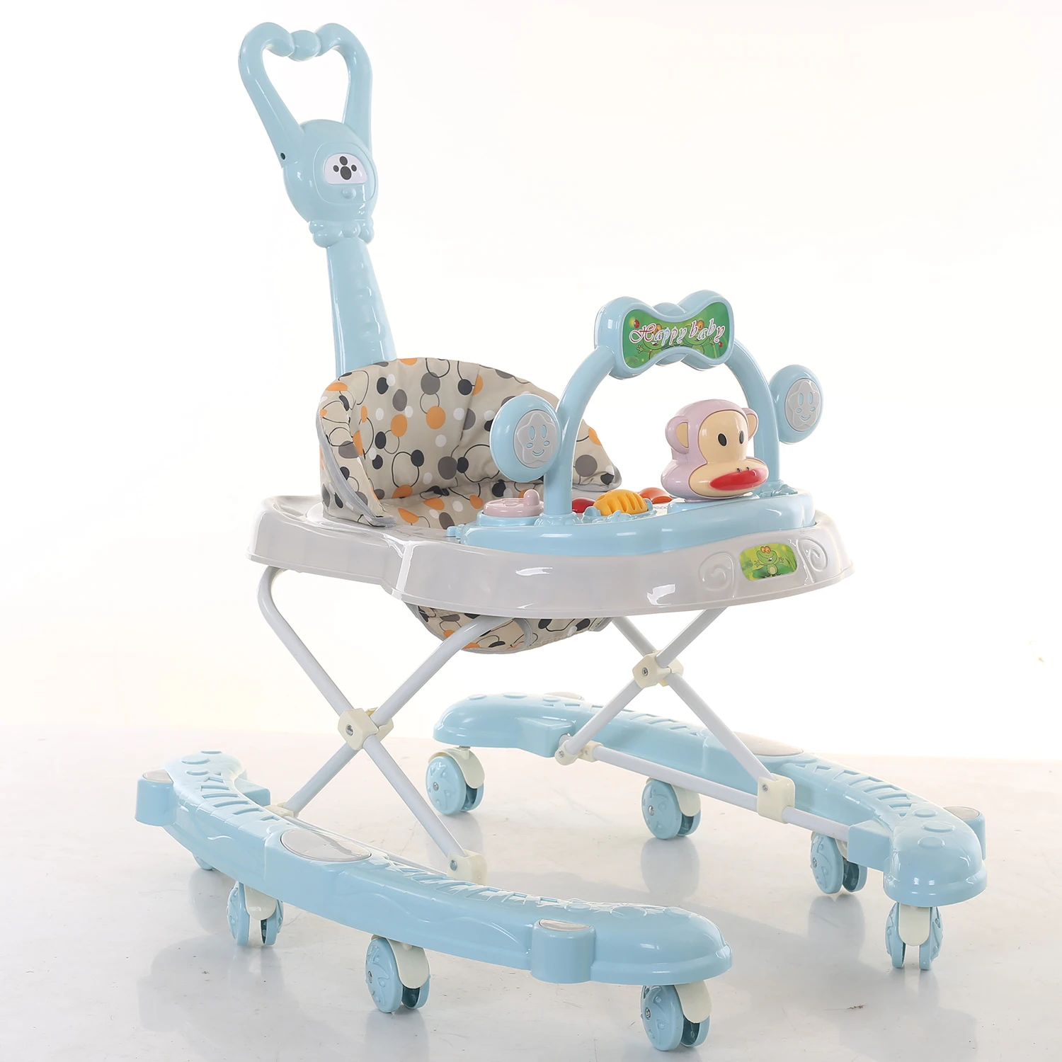 Wholesale Folding Baby Walkers Red Green Multifunctional Walker For