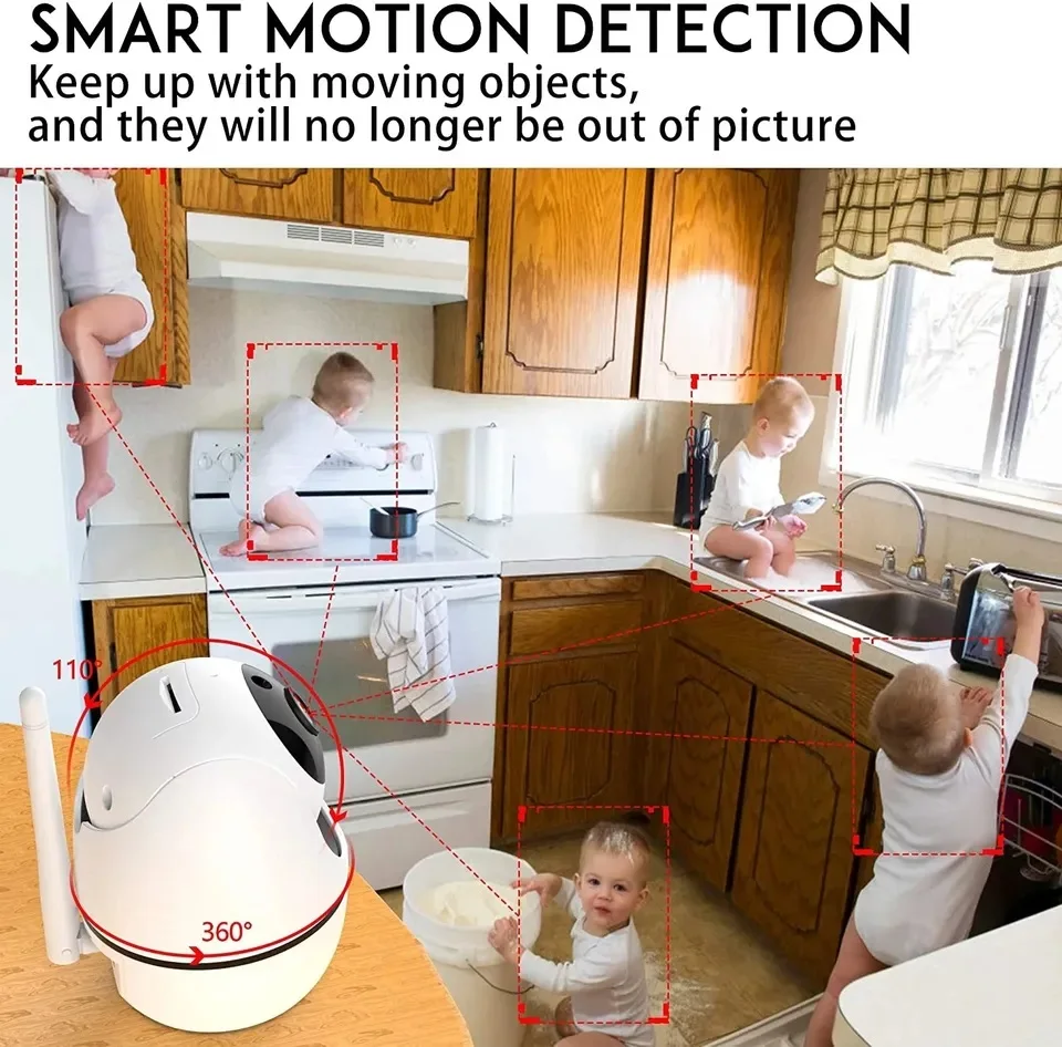 2MP Wireless Mini Camera Night Vision Wifi Camera for Indoor Security Home