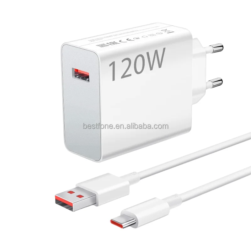 120W Xiaomi Charger Fast Charge for Redmi Note Mi Phones