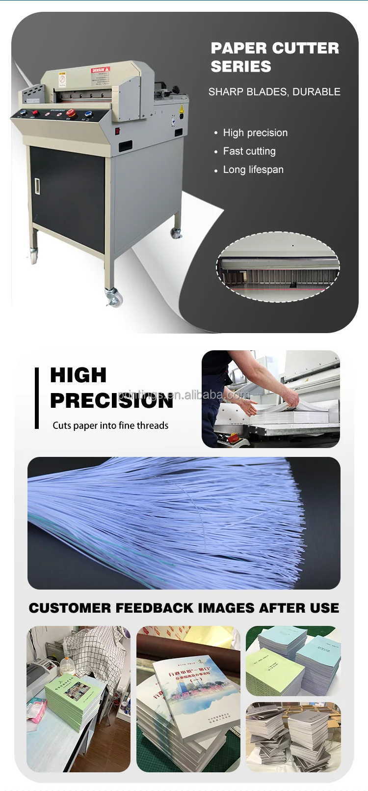 Semi Automatic Electric Paper Guillotine Cutting Machine High Quality ...
